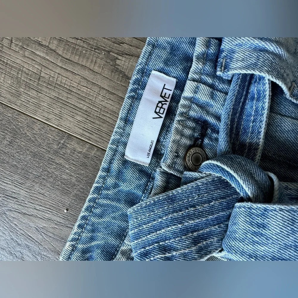 Vici Dolls Vervet Hi Rise Paper Bag Distressed Jeans - Picture 3 of 5